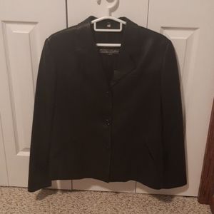 Leather 3 button jacket